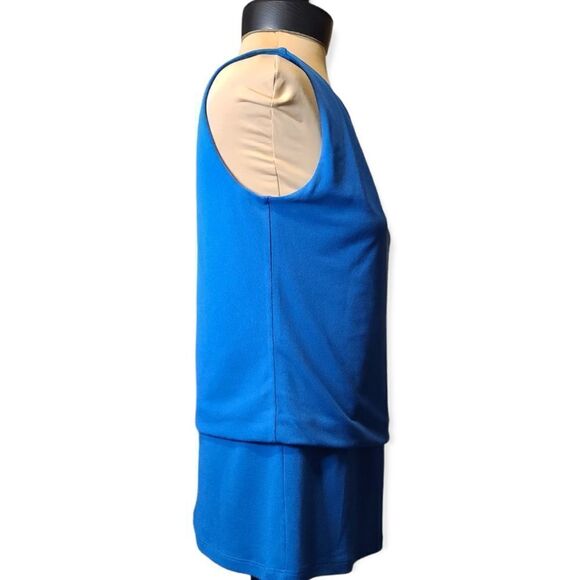 Ann Taylor Blue Side Zipper Blouse Tank Small - Picture 2 of 6